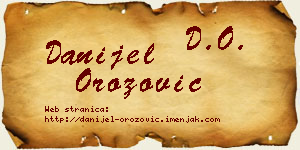 Danijel Orozović vizit kartica